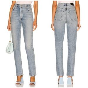 New Goldsign Lawler High Waisted Jean In Blue Blyth Button Fly Size 24